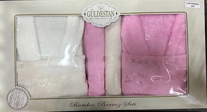 6-teilig Bademantel-Set 2x Bademantel 2x Badetuch 2x Handtuch 100% Baumwolle III - Bild 1 von 1
