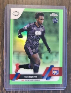 2022-23 Topps Chrome Women's UEFA Vicki Becho Neon Green Refractor #/99 Lyon RC - Picture 1 of 2