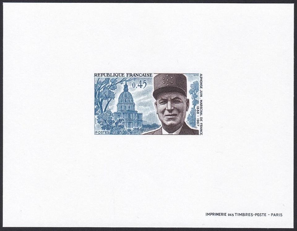 Francia Sc1266 Mariscal Alphonse Pierre Juin, Militar, Iglesia, Prueba de lujo Foto 1 de 1