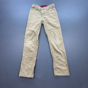 Levi’s 502 Khaki Pants Boys 24x25 Adjustable Waist Stretch Cotton Slim Fit Beige - Picture 1 of 9