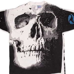 Liquid Blue Chris Pinkerton 1992 Single Stitch Skull All Over Tshirt Xl - Picture 1 of 7