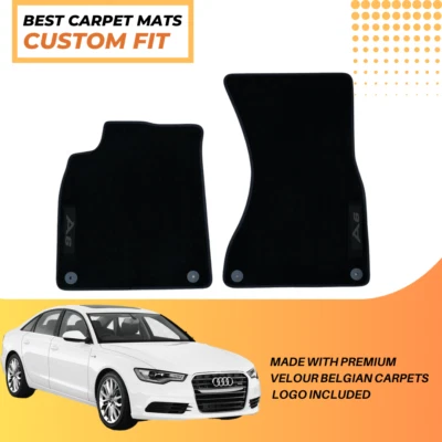 Tapete dianteiro dois tapetes de assoalho de carro para Audi A6 C7 2011-2018 forros automáticos à prova d'água - Imagem 1 de 3