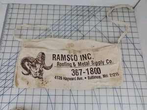 gut gebrauchte ältere RAMSCO INC Dachdecker Metallversorgung BALTIMORE MD Canvas Nagelschürze - Bild 1 von 5