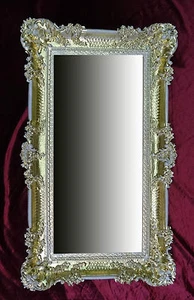 *WANDSPIEGEL RENAISSANCE Gold Weiß 96x57 ANTIK BAROCK SHABBY FLURSPIEGEL Repro * - Bild 1 von 154
