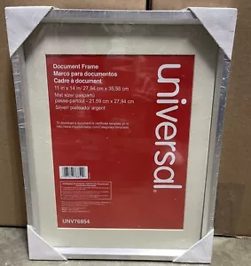 UNV76854 Silver Document Frame with Mat, 11 x 14 ***3 PACK*** FREE SHIPPING - Picture 1 of 1