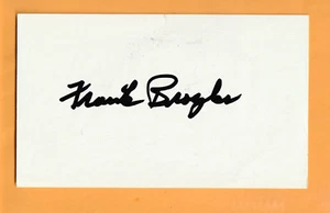 Tarjeta 3x5 firmada por Frank Broyles Arkansas Razorbacks auto CFHOF Georgia Tech - Imagen 1 de 2