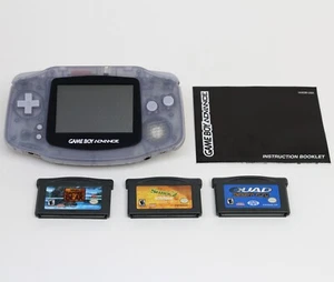 Nintendo Game Boy Advance, Glacier - AGB-001, GBA Konsole mit 3 Spielen, getestet - Bild 1 von 11