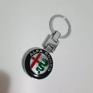 Portachiavi Alfa Romeo Tondo - Metallo Regalo Passione Auto Estetica - Foto 1 di 1