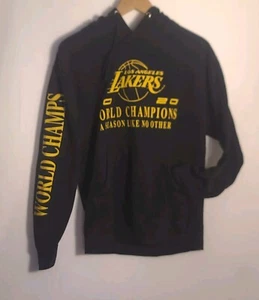 LOS ANGELES LAKERS Basketball BLEACHER REPORT Hoodie Med M Sweatshirt NBA Black - Picture 1 of 8