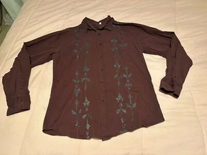 Guess Maroon Men’s Dress Shirt Button Up Size Small EUC - Picture 1 of 8