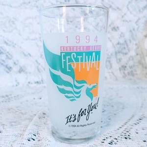 SAMMLERSTÜCK 1994 KENTUCKY DERBY FESTIVAL GLAS / NEUWERTIG JULEP REZEPT PEGASUS PFERD - Bild 1 von 8