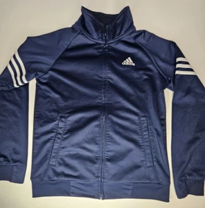 Adidas 3 Stripes Warm-Up Track Jacket Boys Blue Size 10/12 - Picture 1 of 5