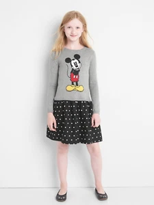 Gap Kids Disney Mickey Mouse Sweater Polka Dot Dress M 8 $68 NWT - Picture 1 of 1