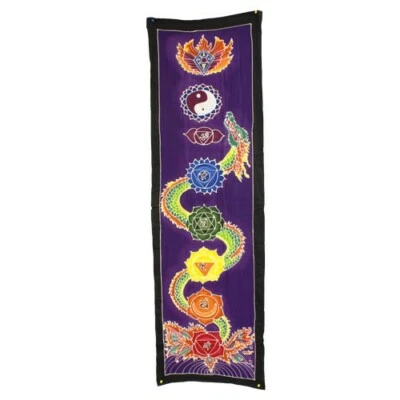 Chakra Dragón Pared/Puerta Colgante Banner, Lanzamiento, Envoltura Multiuso Mat 7 Reiki Mandala Foto 1 de 4