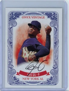 LUIS GIL - 2021 Onyx Vintage Black Ink AUTO /25 SP #VALG New York Yankees - Picture 1 of 2