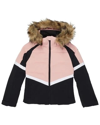 Roxy Kids V7819 Girls Black/Pink Colorblock Bamba Hooded Jacket Size 8/S - Image 1 of 3