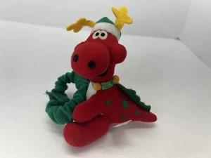Papel Red Dingle Santas Dinodeer Buddy Plush Stuffed Animal Christmas 4” Elastic - Picture 1 of 10