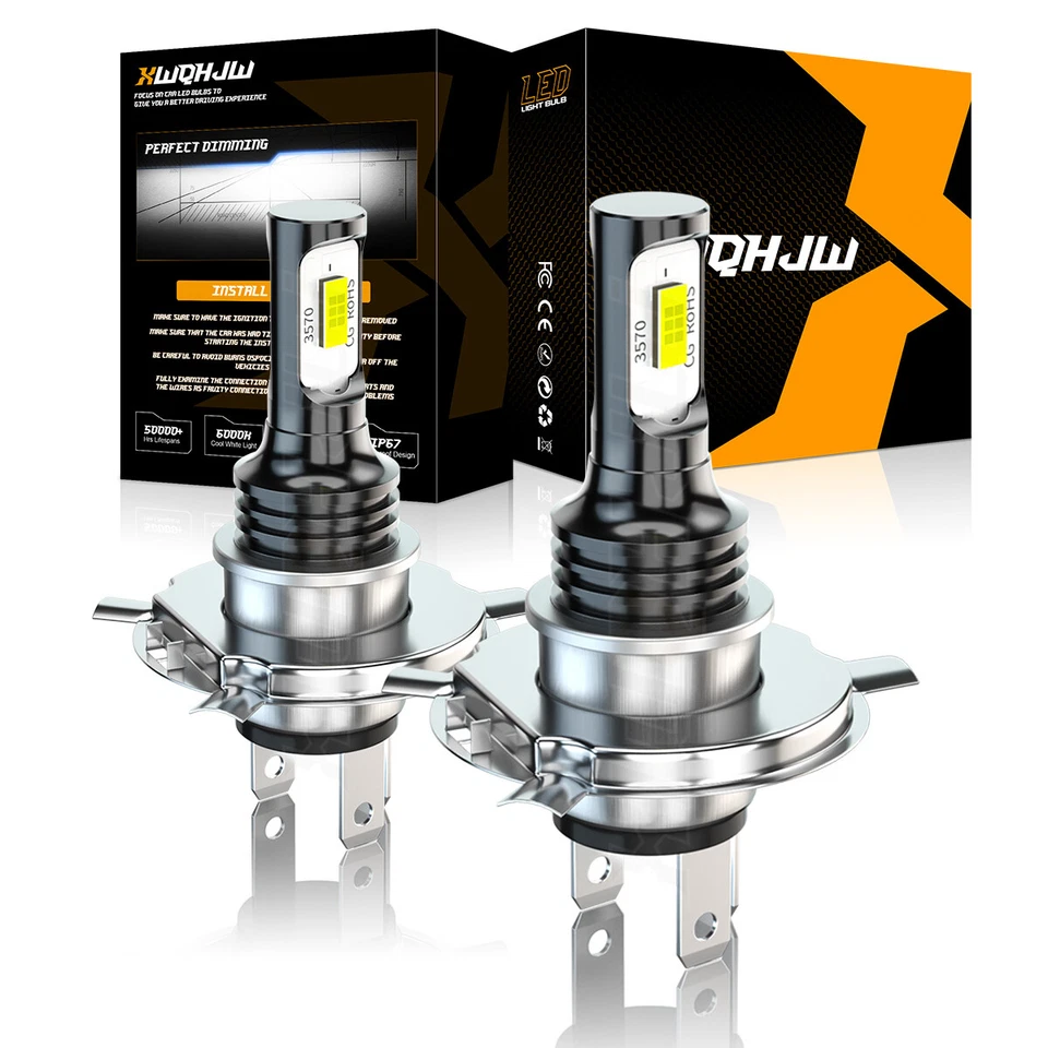 PARA SUZUKI KING QUAD 400 500 750 FARO H4 BOMBILLAS LED BLANCO Foto 1 de 4