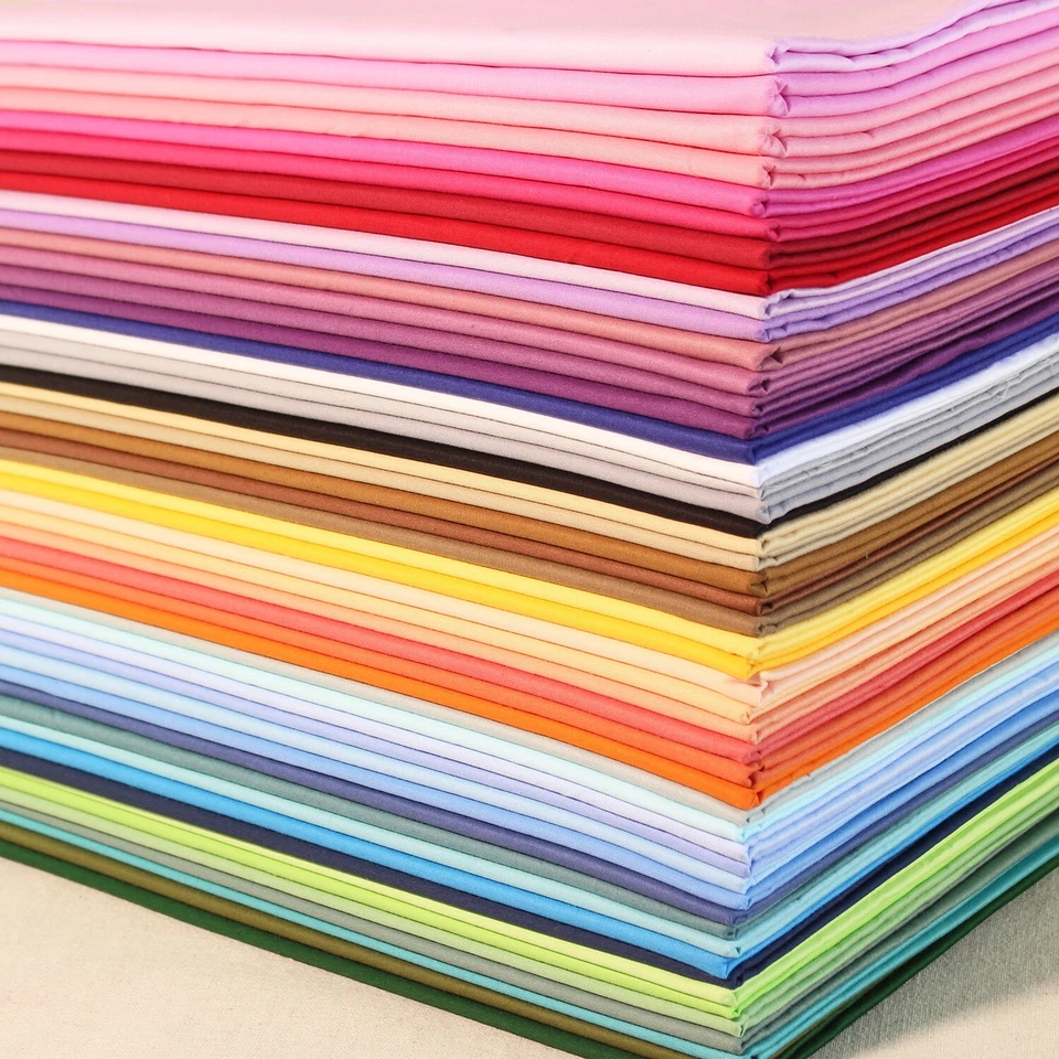 100 Solid Charm Squares Cotton Quilting Fabric Patchwork Bundle Sewing Craft DIY - Image 1 of 4