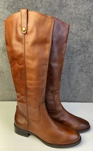 INC International Concepts Fawne Leather Riding Boots | Merlot WC | Size 9M WC - Picture 1 of 9