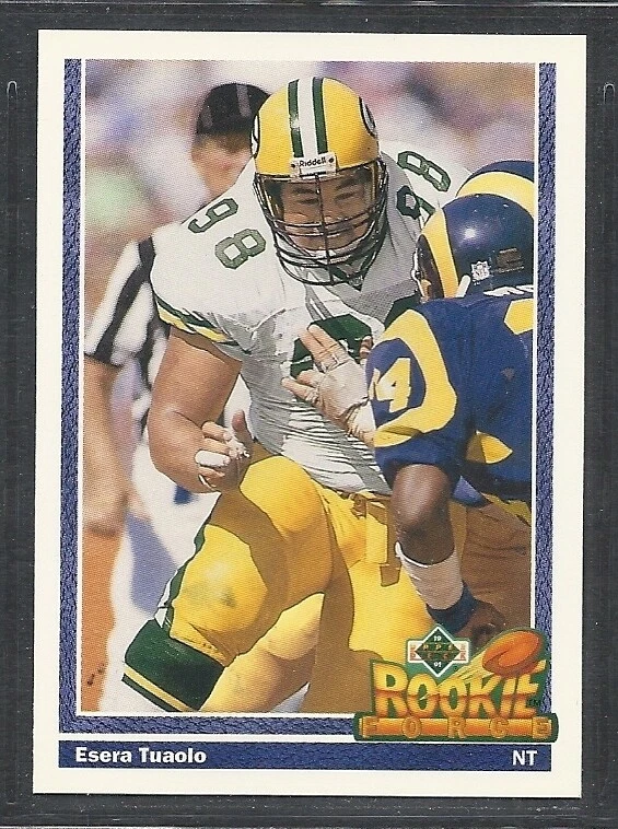 1991 Upper Deck Football - Rookie - #635 - Esera Tuaolo - Green Bay Packers - Image 1 of 1