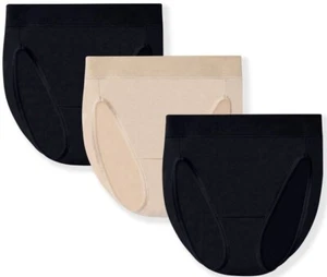 3 Pack Radiant by Vanity Fair Women's 360 Comfort Hi-cut, Black, Neutral sz M-6 - Picture 1 of 6