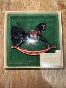VTG 1982 Hallmark Ornament Rocking Horse-Second In A Series-OrigInal Box New - Picture 1 of 4