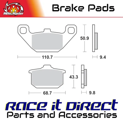 Pastillas de freno delanteras orgánicas para KAWASAKI VN 800 VULCAN 1995-1999 MotoMaster Foto 1 de 4