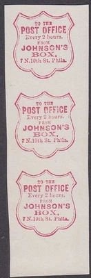 LOCALES DE EE. UU. CAJA JOHNSON PHILADELPHIA LYON'S FALSO 1a ROJO SOBRE BLANCO COMO NUEVO 44 Foto 1 de 3