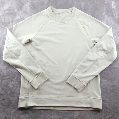 Lululemon Sweatshirt Mens Medium Beige Crewneck Pullover Athletic Fleece Casual - Image 1 of 4
