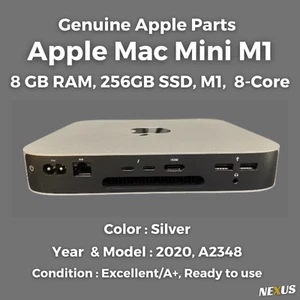 Apple Mac Mini (256GB SSD, M1 8-Core, 8 GB RAM) - Silver, A2348 , Grade A - Picture 1 of 7