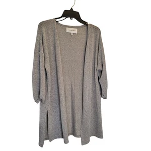 Cupcakes and Cashmere Gray Neutral Long Length Cardigan, S - Picture 1 of 4