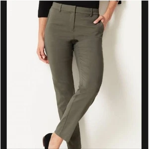 J JILLOlive Green Career Pants Stretch Dress Pants Work Trousers  14 officecore - Picture 1 of 6
