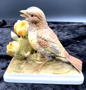 Vintage (50's) Lefton Porcelain Figurine, Vesper Sparrow, 864 w/Flowering Cactus - Picture 1 of 12