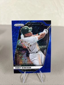 2025 Panini Prizm Baseball Blue Shimmer 6/15 Rickey Henderson Athletics A’s SSP - Picture 1 of 14