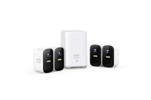 EUFY SECURITY CAM 2C PRO 2K SECURITY KIT 4PACK PLUS HOMEBASE 2 UNIT - Picture 1 of 8