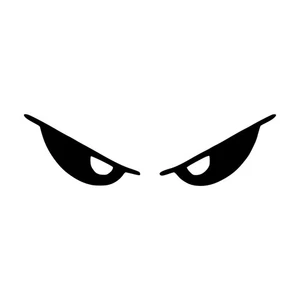 Static Window Clings - Black Window Cling  Pair of Eyes - Picture 1 of 1