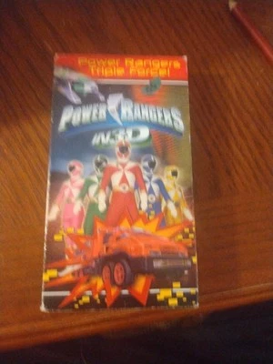 Power Rangers In 3D Triple Force (VHS 2000) Light Speed Rescue VERY RARE! Y2K - Image 1 of 2