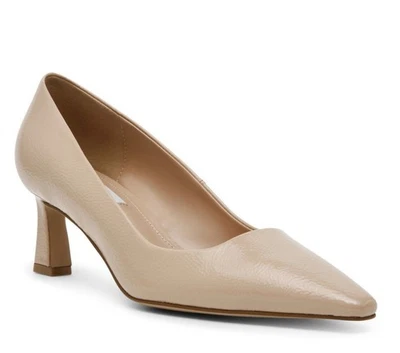 New Steve Madden Womens Pointed Toe Kitten Heel Pumps in Blush Patent 9 - Image 1 of 4