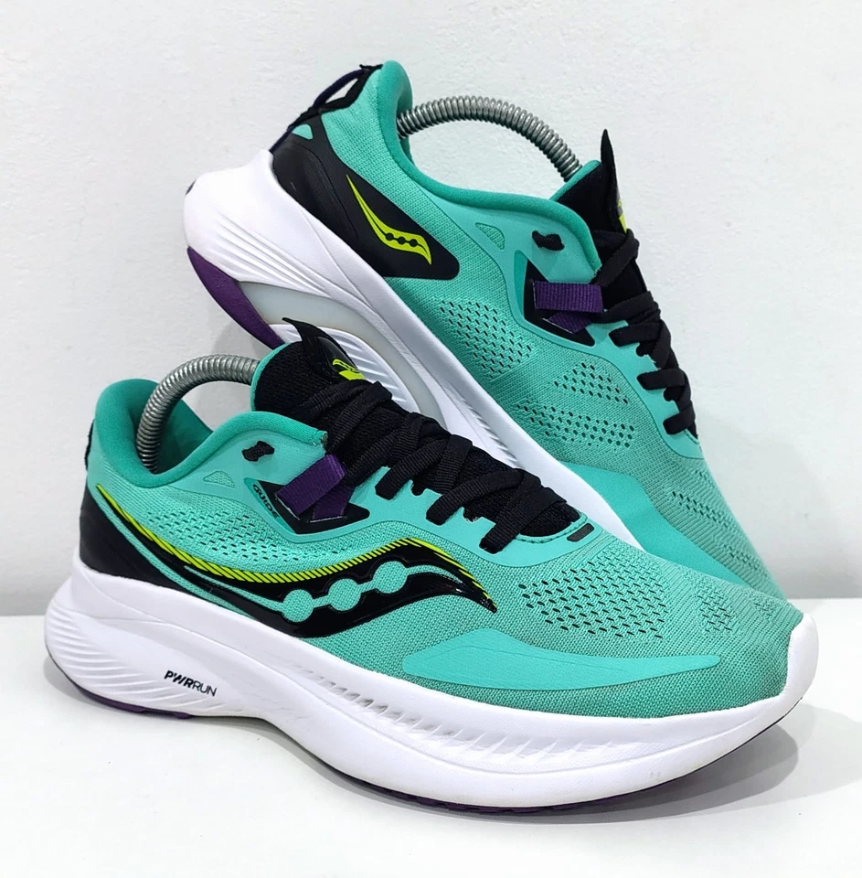 Saucony Guide 15 Trainers - Running Gym Shoes - Cool Mint Acid - Size UK 6 - Image 1 of 4