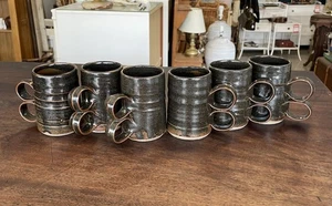 Tazas Steve Aitchison Studio Pottery X6 mango de doble forma estampado Arizona  - Imagen 1 de 14