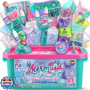 Regalo Estivo Sirena Slime Kit per Ragazze, FunKidz Shimmer Slime Making Kit per - Foto 1 di 5