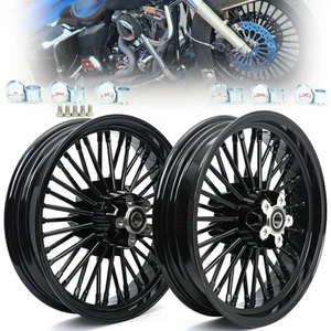 16" Fat Spoke Wheels Rims 16X3.5 For Harley Softail Heritage FLSTC Deluxe Fatboy - Bild 1 von 12