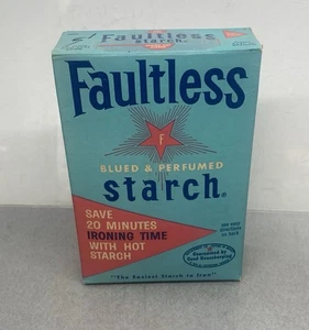 Vintage Faultless Starch Blued & Perfumed-- 12 oz Unopened Box-- Made In USA - Picture 1 of 10