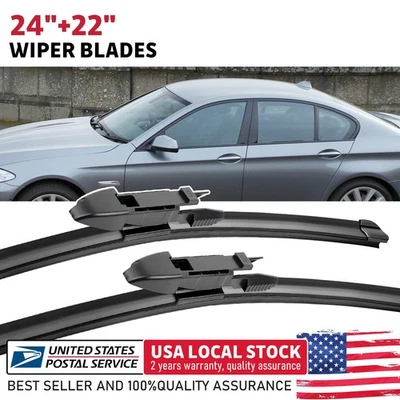 Limpiaparabrisas negro de alta calidad para todas las estaciones 24"/22" para BMW 535i xDrive 2009-2010 Foto 1 de 4