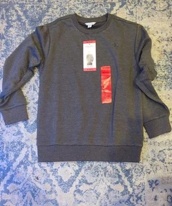 Calvin Klein Jeans youth French Terry Crew Top Long Sleeve Size: M 10/12 Gray - Picture 1 of 7