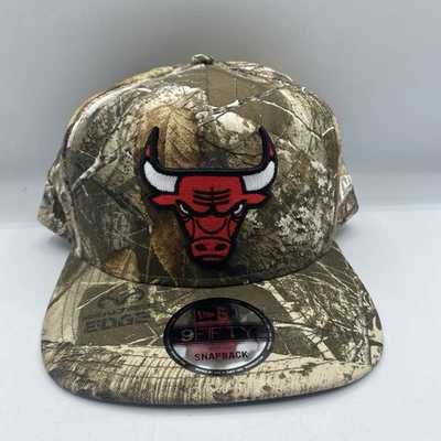 Sombrero Chicago Bulls OSFA New Era Árbol Real Ajustable Verde Camuflaje Snapback Nuevo sin Etiquetas Foto 1 de 4