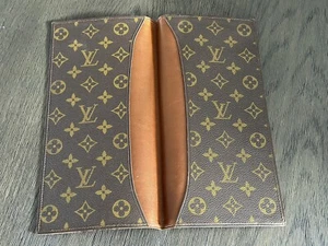 Louis Vuitton lange Agenda De Posh Buchumschlag Vintage Monogramm Schreibtisch Zubehör - Bild 1 von 5