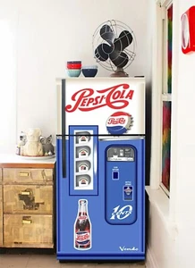 Calcomanía de máquina expendedora Pepsi Cola nevera, exfoliación y palo refresco bebida envolvente de vinilo - Imagen 1 de 9