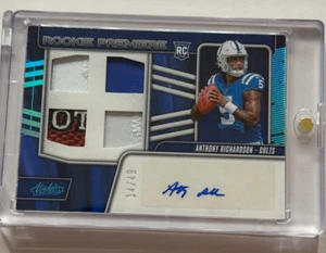 2023 Panini Absolute Rookie Materials Anthony Richardson (MEM, RC) SSP 14/49 - Bild 1 von 2